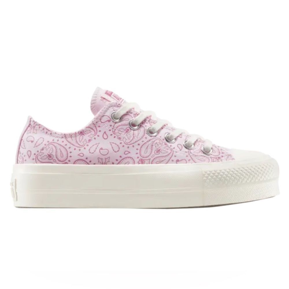 CONVERSE Chuck Taylor All Star Lift Platform Low 'Paisley' pink shoes sz 8.5 new